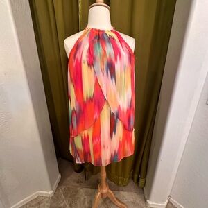 Bisou Bisou Water Color Halter Dress